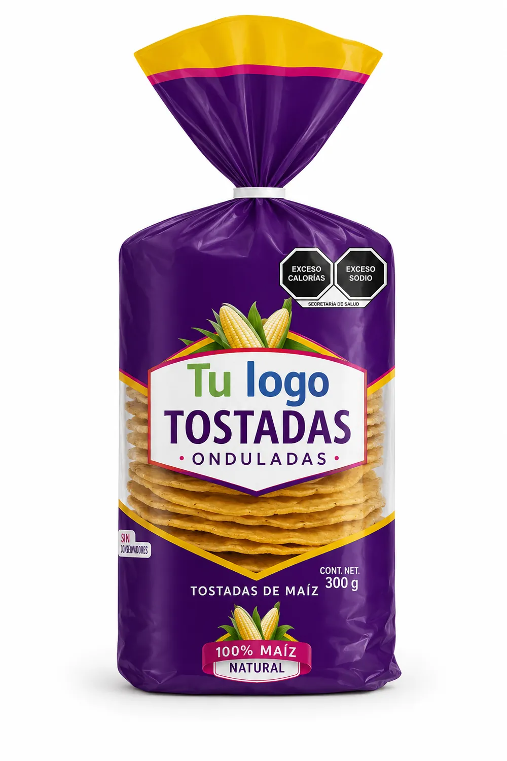 Bolsa de polipropileno BOPP para tostadas, personalizable con tu marca